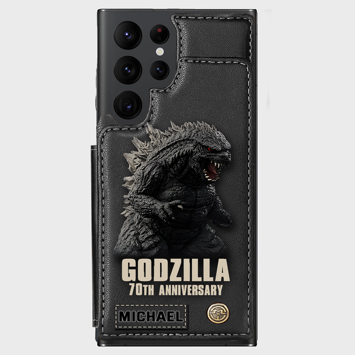 Monster 70th Anniversary Custom Name - Personalized Giant Monster Wallet Phone Case