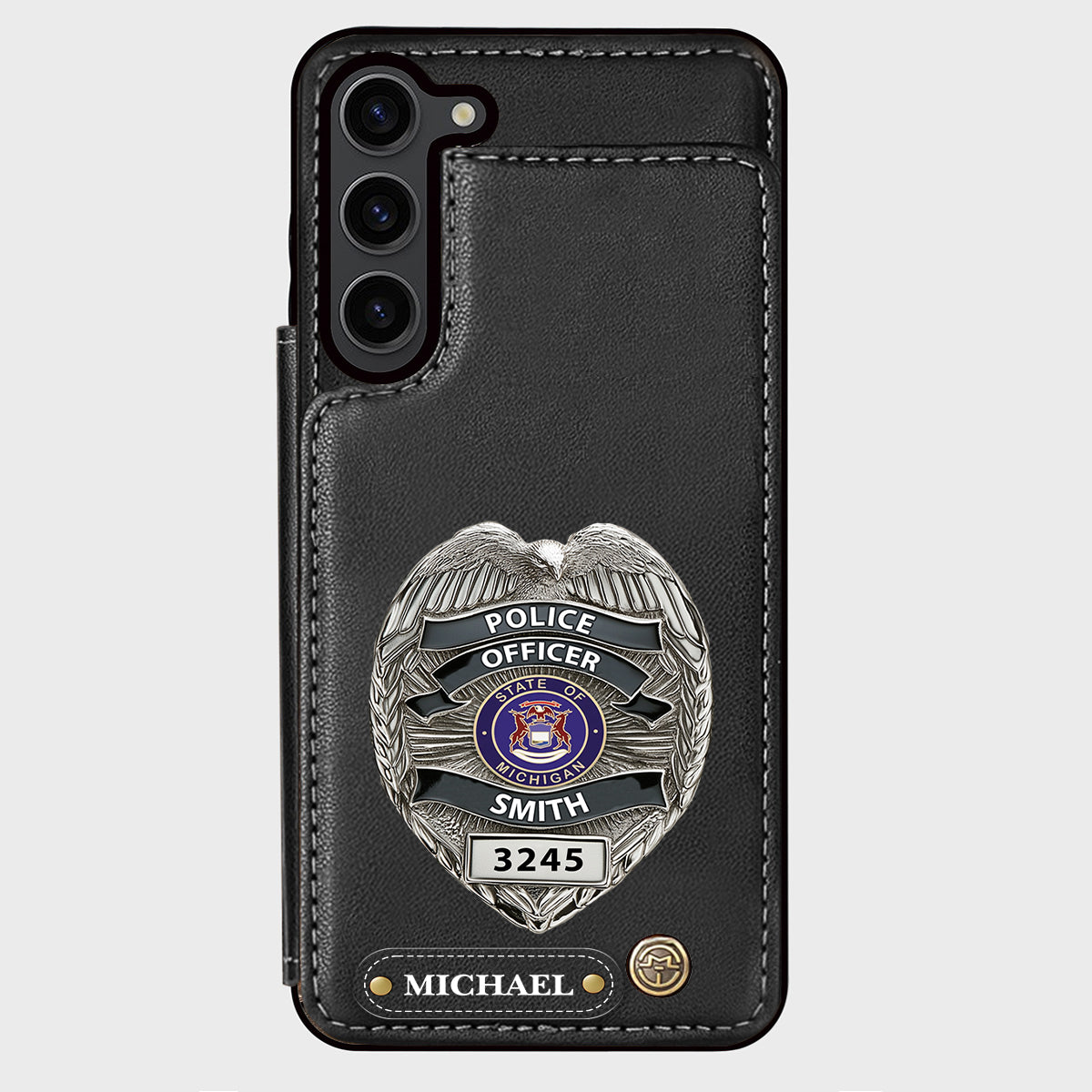 Serve And Protect - Personalized Police Officer Wallet Phone Case