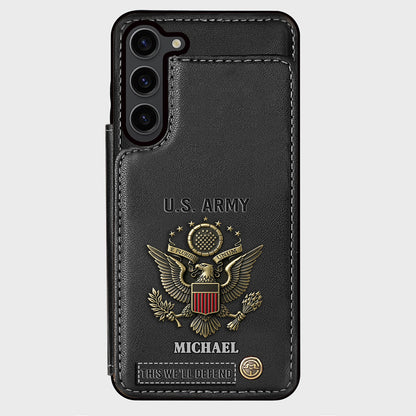 This We'll Defend - Personalized Veteran Wallet Phone Case
