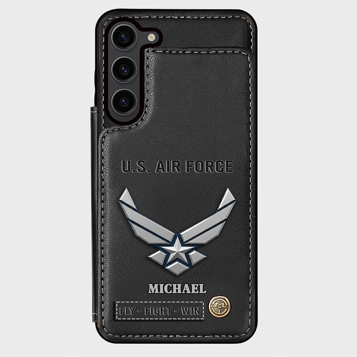 Fly · Fight · Win - Personalized Veteran Wallet Phone Case