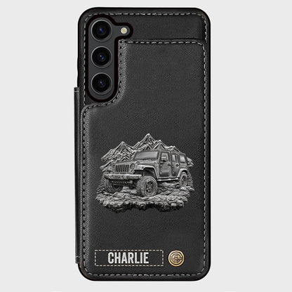Metallic Off-Road Car - Personalized Car Wallet Phone Case