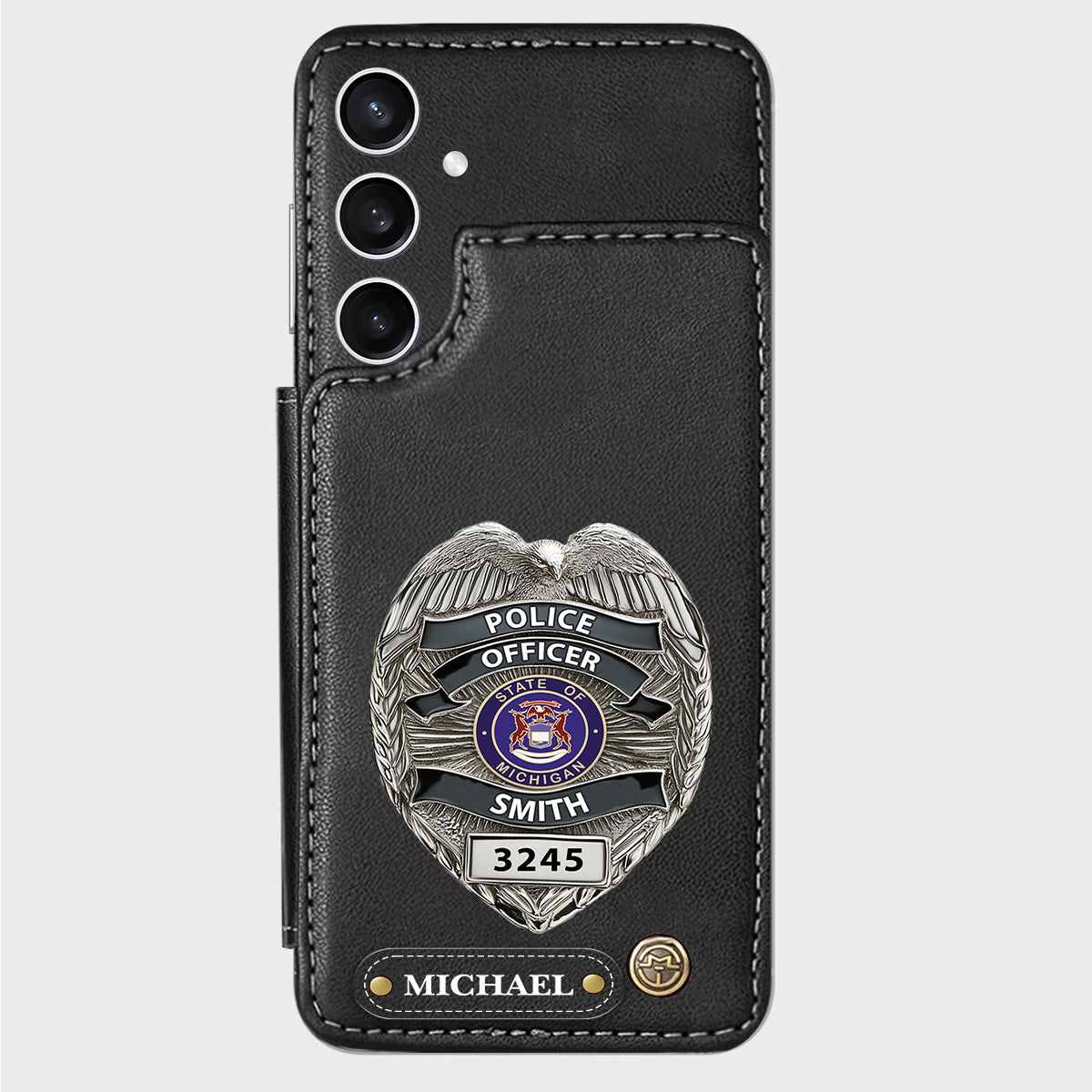 Serve And Protect - Personalized Police Officer Wallet Phone Case