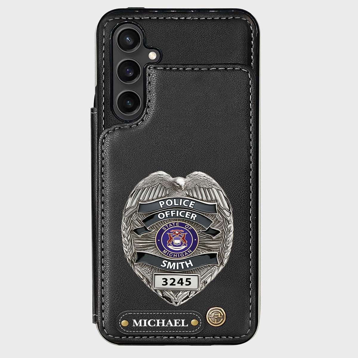 Serve And Protect - Personalized Police Officer Wallet Phone Case