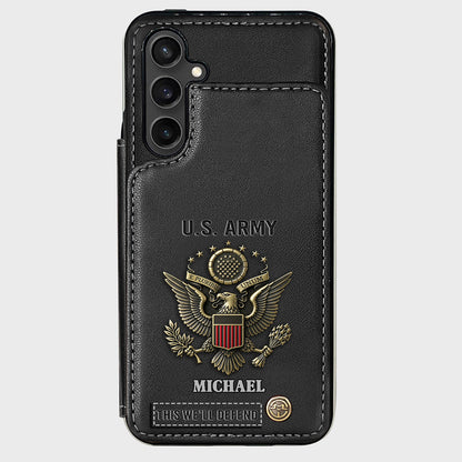 This We'll Defend - Personalized Veteran Wallet Phone Case