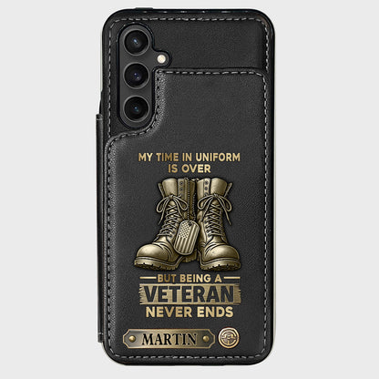 Proud Veteran - Personalized Veteran Wallet Phone Case