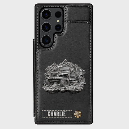 Metallic Off-Road Car - Personalized Car Wallet Phone Case