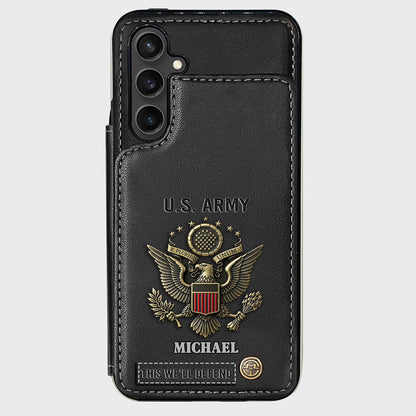 This We'll Defend - Personalized Veteran Wallet Phone Case