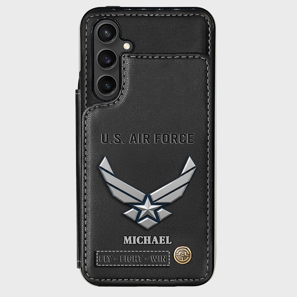 Fly · Fight · Win - Personalized Veteran Wallet Phone Case