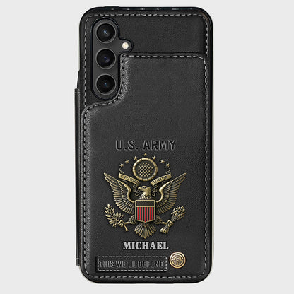 This We'll Defend - Personalized Veteran Wallet Phone Case