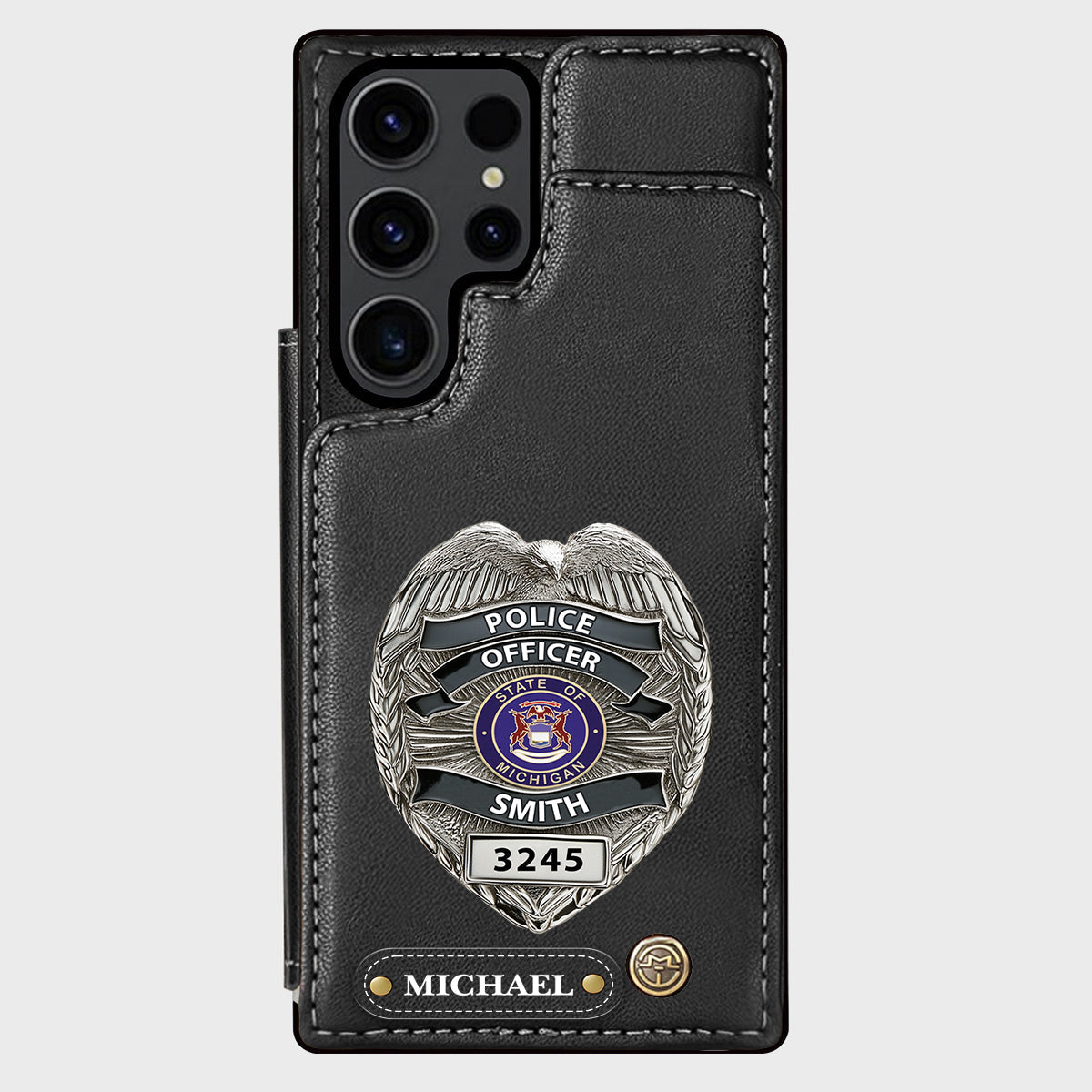 Serve And Protect - Personalized Police Officer Wallet Phone Case