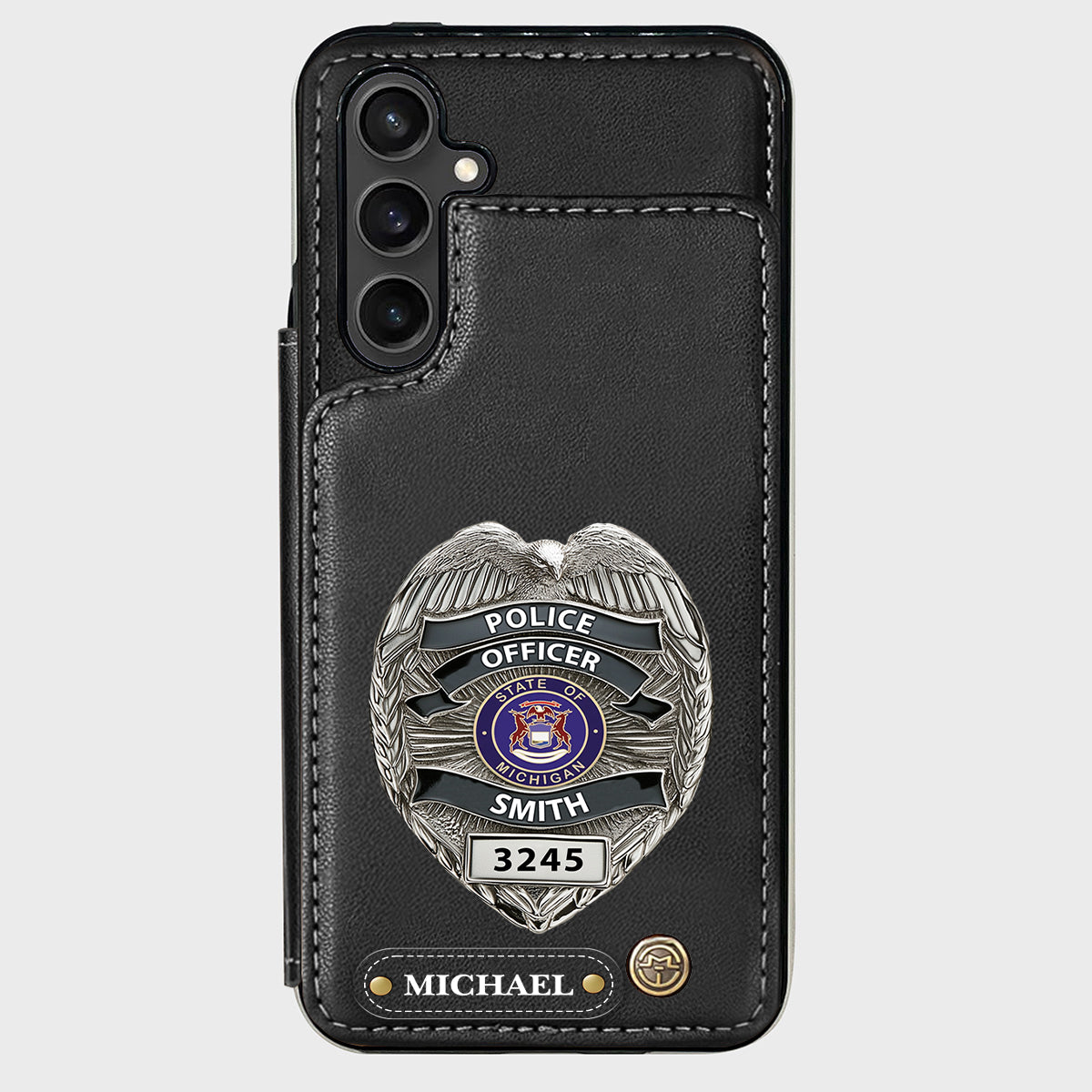 Serve And Protect - Personalized Police Officer Wallet Phone Case