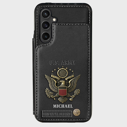 This We'll Defend - Personalized Veteran Wallet Phone Case
