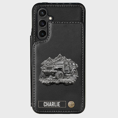 Metallic Off-Road Car - Personalized Car Wallet Phone Case