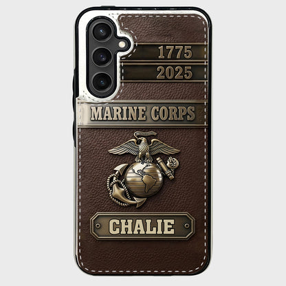 USMC 250th Anniversary - Personalized Veteran Foldable Wallet Phone Case