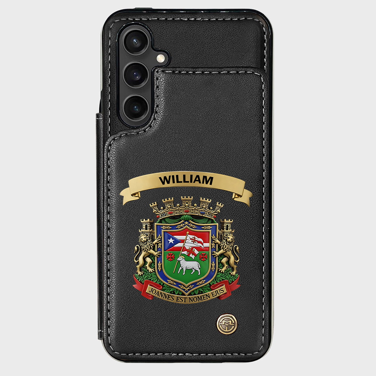 Proud Puerto Rico, Joannes Est Nomen Ejus - Personalized Expats Wallet Phone Case