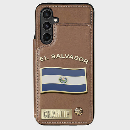 Proud El Salvador - Personalized Expats Wallet Phone Case