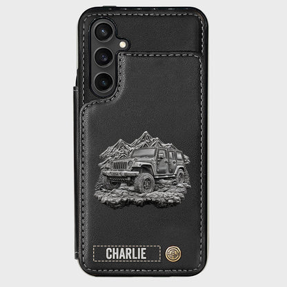 Metallic Off-Road Car - Personalized Car Wallet Phone Case