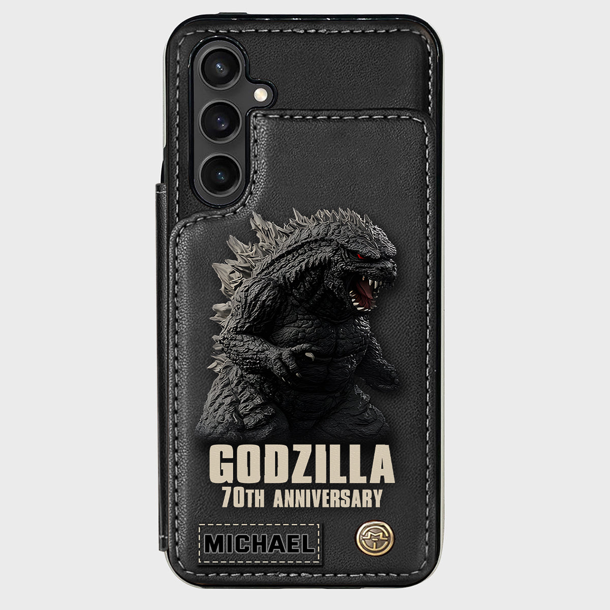 Monster 70th Anniversary Custom Name - Personalized Giant Monster Wallet Phone Case