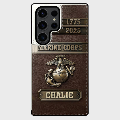 USMC 250th Anniversary - Personalized Veteran Foldable Wallet Phone Case