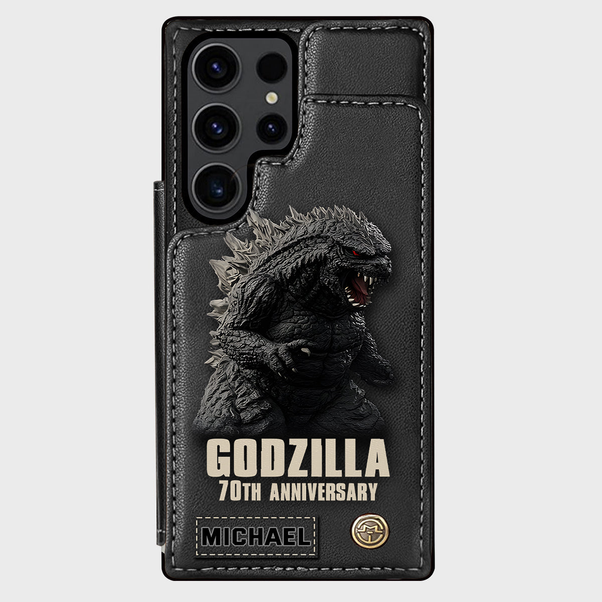 Monster 70th Anniversary Custom Name - Personalized Giant Monster Wallet Phone Case