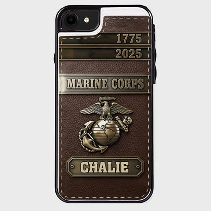 USMC 250th Anniversary - Personalized Veteran Foldable Wallet Phone Case