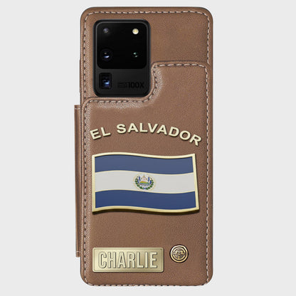 Proud El Salvador - Personalized Expats Wallet Phone Case