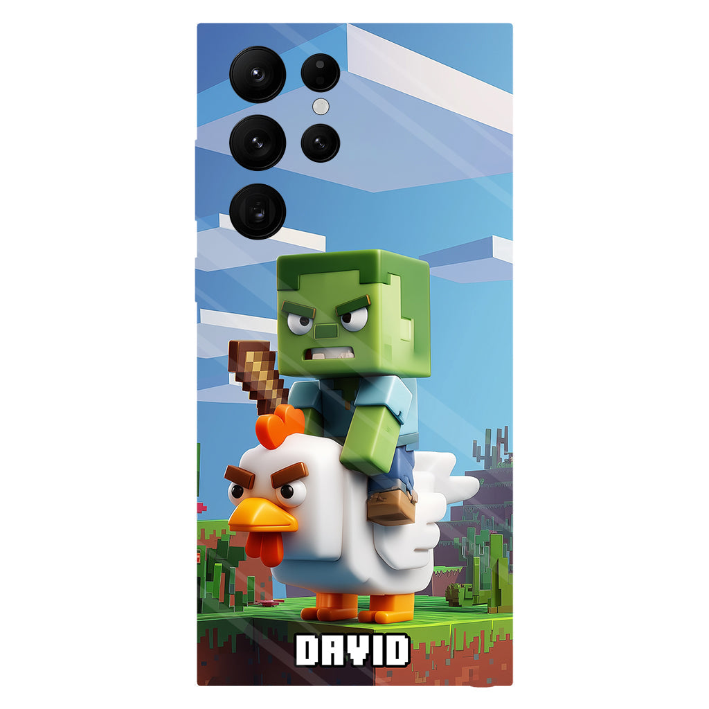 Chicken Jockey! - Personalized Block World Full Print Phone Case
