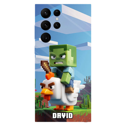 Chicken Jockey! - Personalized Block World Full Print Phone Case
