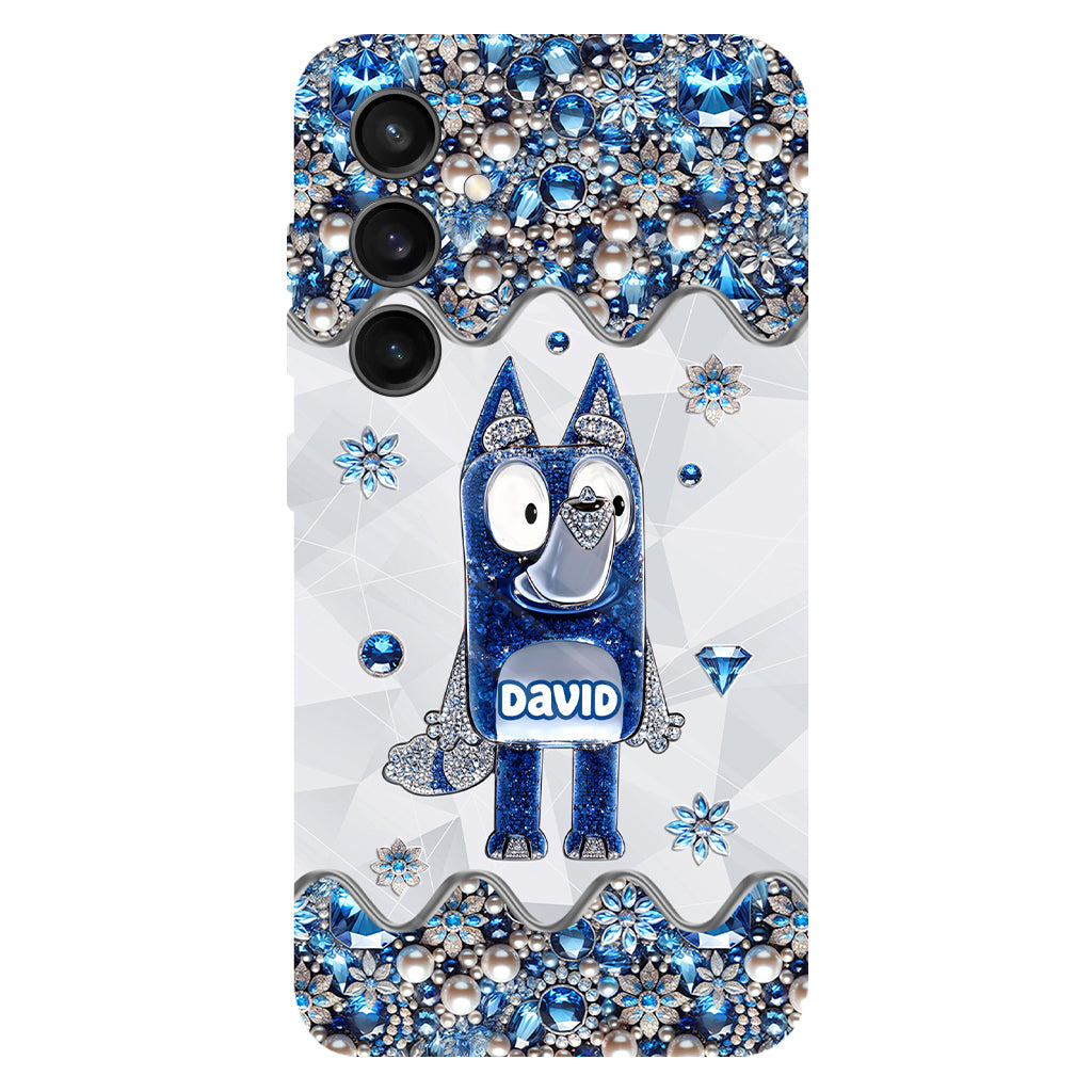 Cute Dog - Personalized Blue Dog Full Print Phone Case