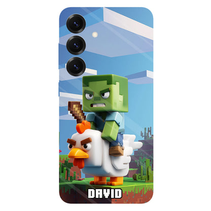 Chicken Jockey! - Personalized Block World Full Print Phone Case