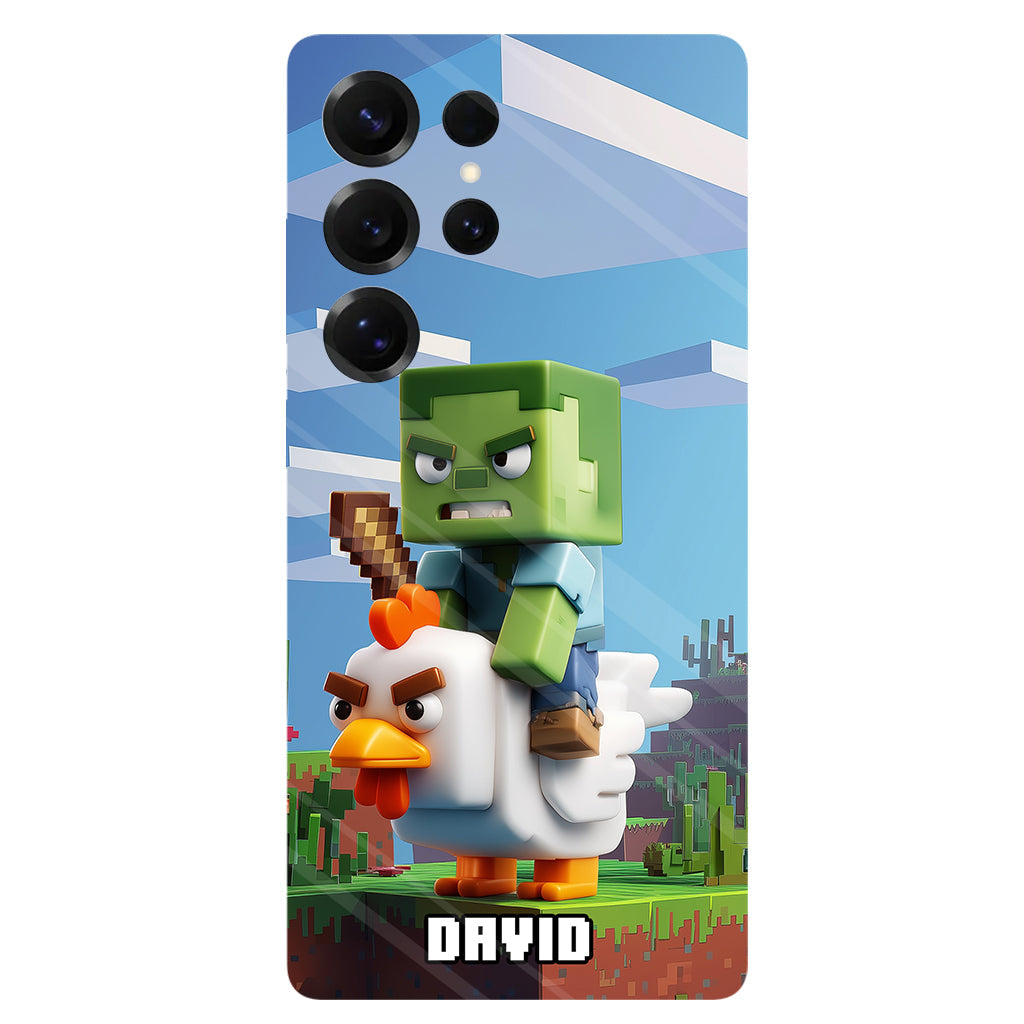 Chicken Jockey! - Personalized Block World Full Print Phone Case