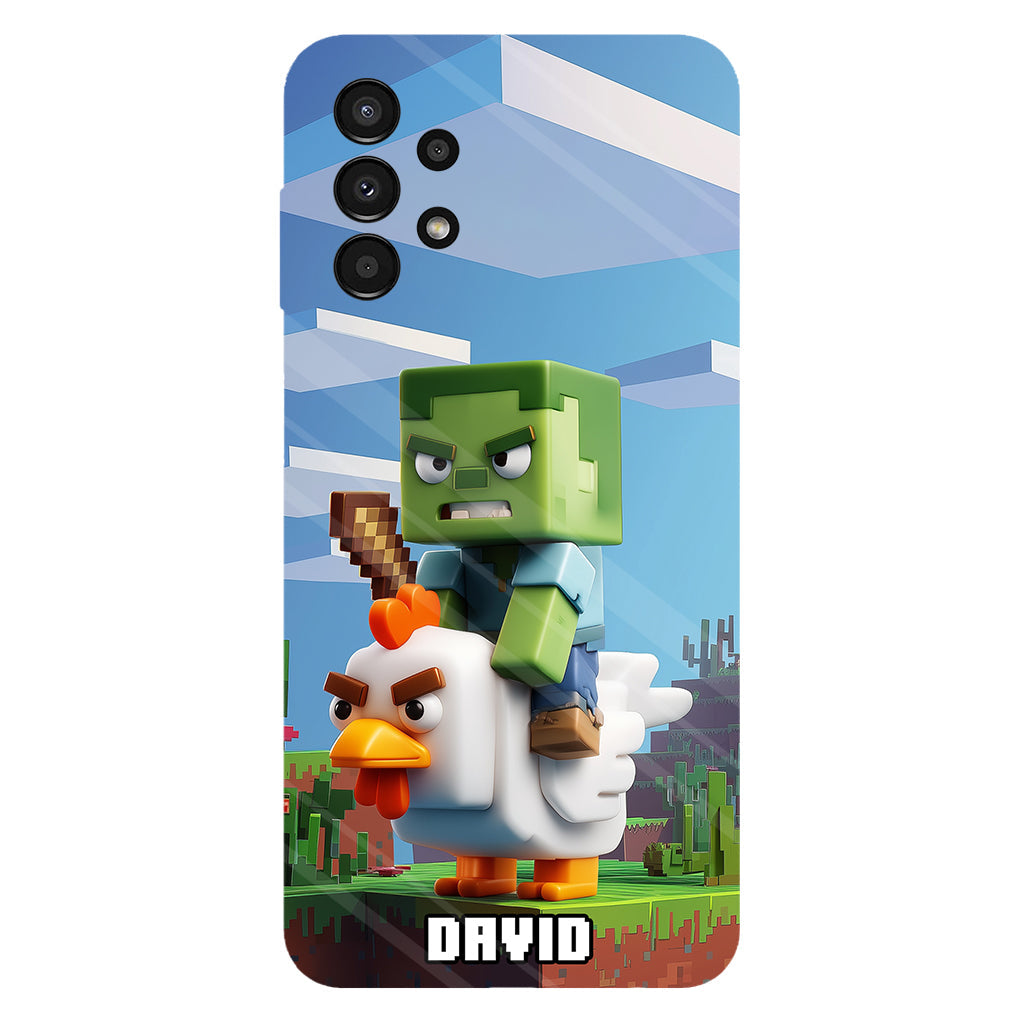 Chicken Jockey! - Personalized Block World Full Print Phone Case