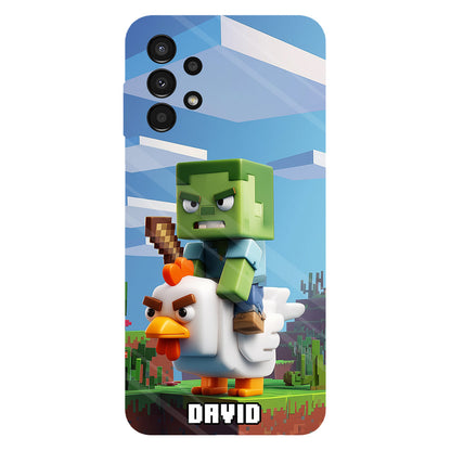 Chicken Jockey! - Personalized Block World Full Print Phone Case