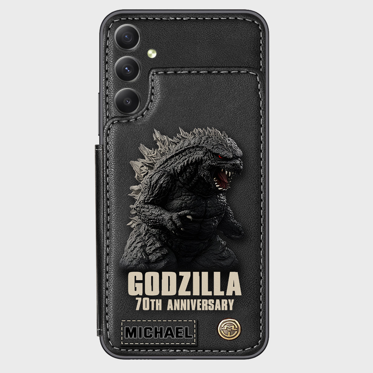 Monster 70th Anniversary Custom Name - Personalized Giant Monster Wallet Phone Case