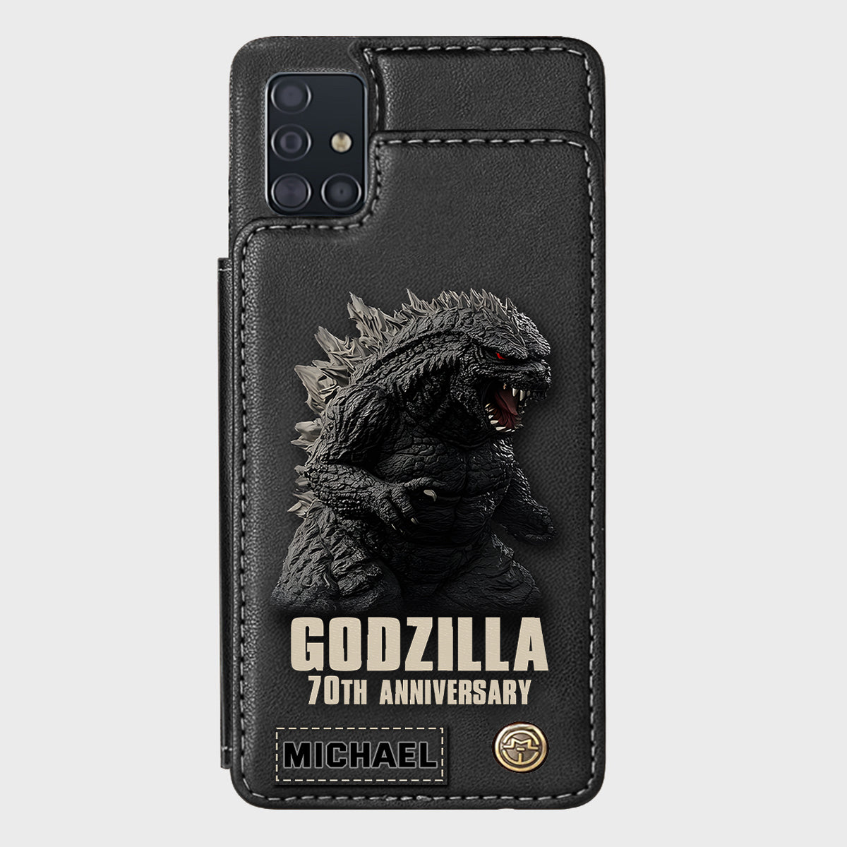 Monster 70th Anniversary Custom Name - Personalized Giant Monster Wallet Phone Case
