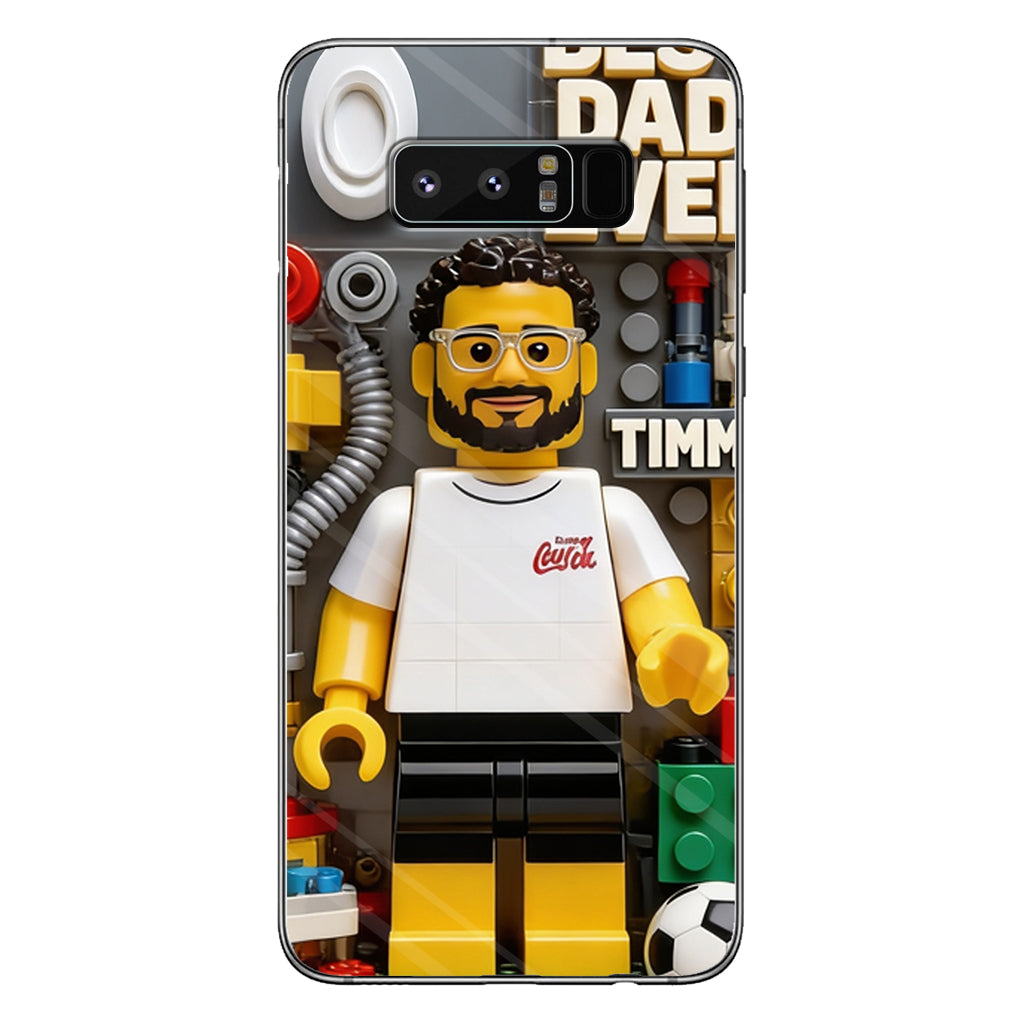 Custom Brick Human Style From Any Photo - Personalized Father Clear Phone Case