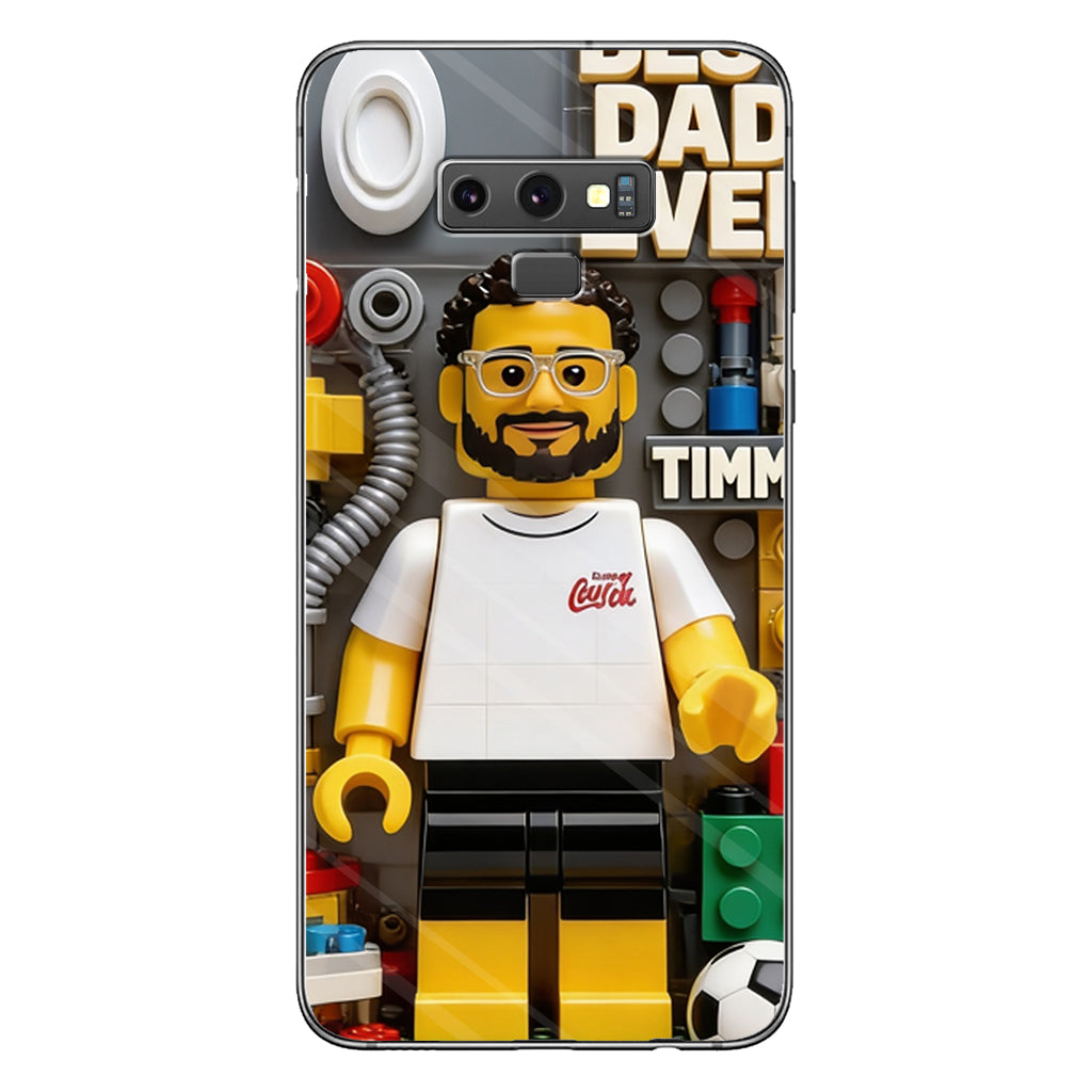Custom Brick Human Style From Any Photo - Personalized Father Clear Phone Case
