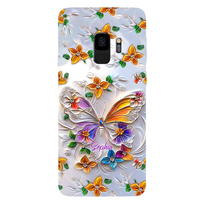 Stunning Butterfly Bee Dragonfly - Personalized Butterfly Full Print Phone Case