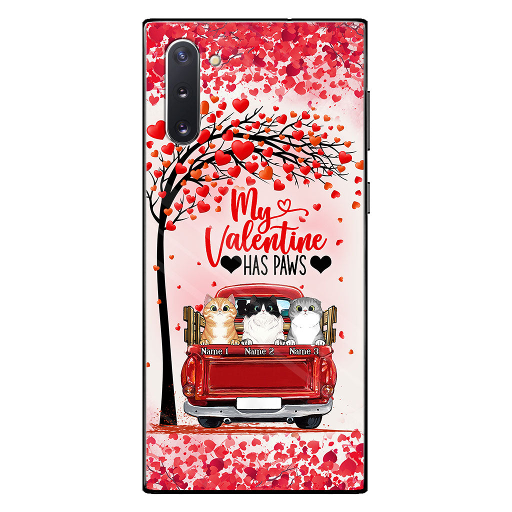 My Valentine Has Paws - Personalized Cat Phone Case