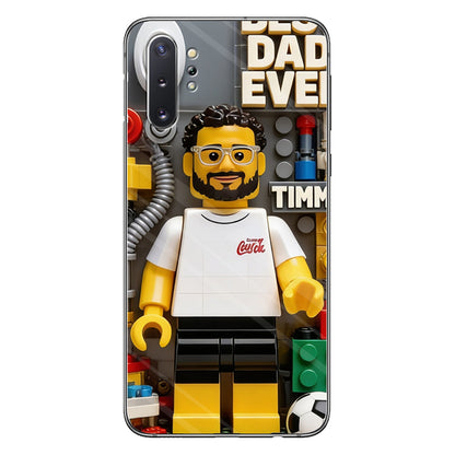 Custom Brick Human Style From Any Photo - Personalized Father Clear Phone Case