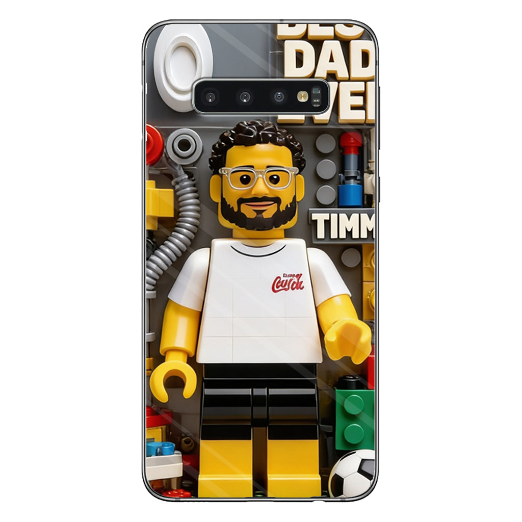 Custom Brick Human Style From Any Photo - Personalized Father Clear Phone Case