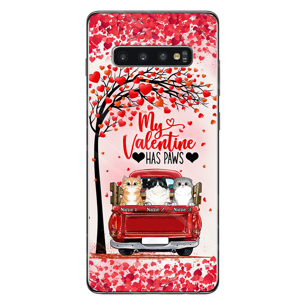 My Valentine Has Paws - Personalized Cat Phone Case