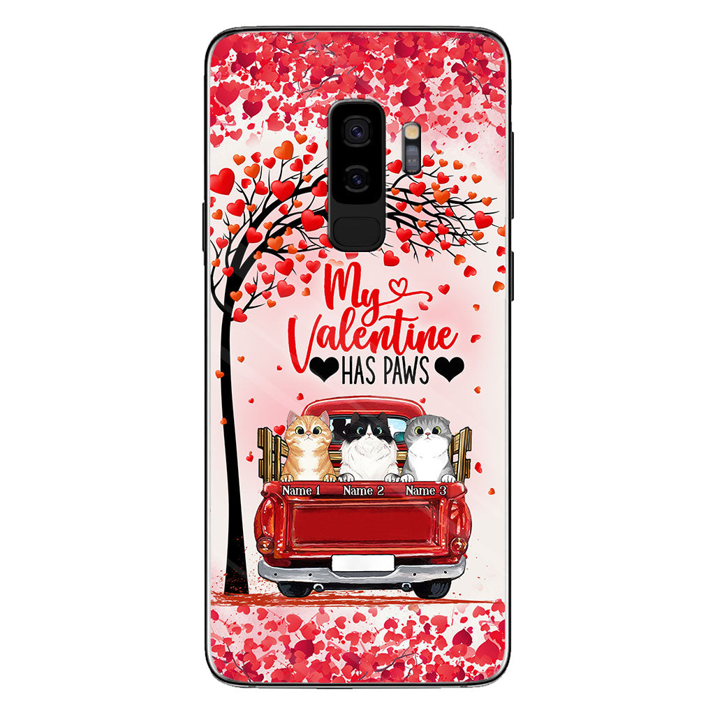 My Valentine Has Paws - Personalized Cat Phone Case