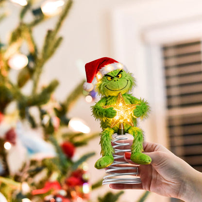 [MUST-HAVE] Merry Grinchmas - Stole Christmas LED Light Tree Topper