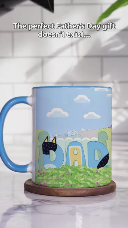 Cool Mum Cool Dad Cute Blue Dog - Personalized Mother Accent Mug