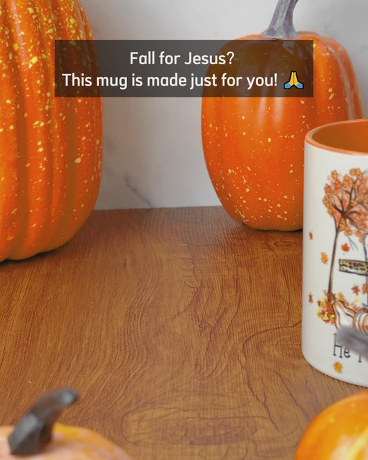 Fall For Jesus - Personalized Accent Mug