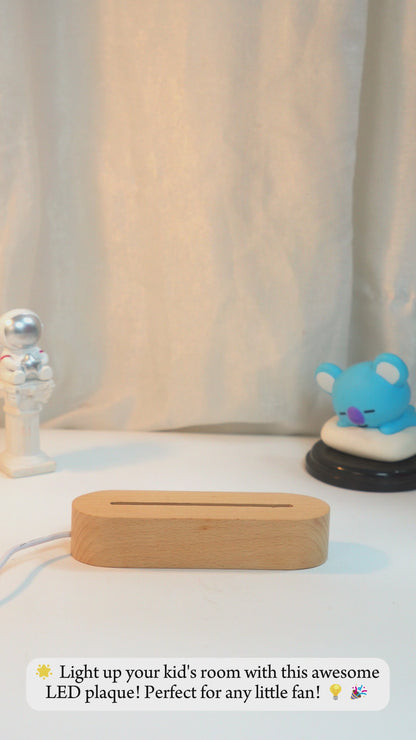 My Chase Led Light - Personalized Kid Shaped Plaque Light Base