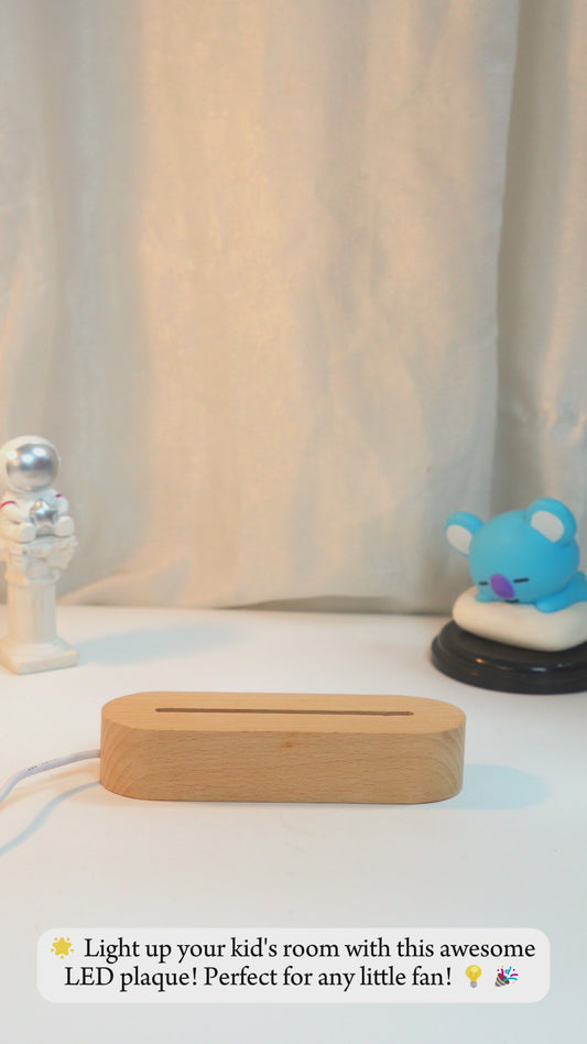 My Chase Led Light - Personalized Kid Shaped Plaque Light Base