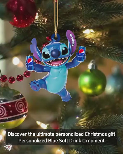 Magic Drink - Personalized Blue Soft Drink Ornament