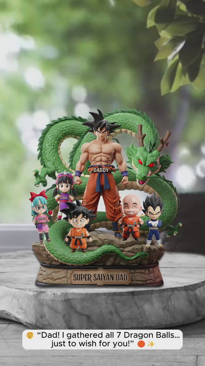 Best Dad Ever - Personalized Seven Balls Custom Shaped Acrylic Plaque